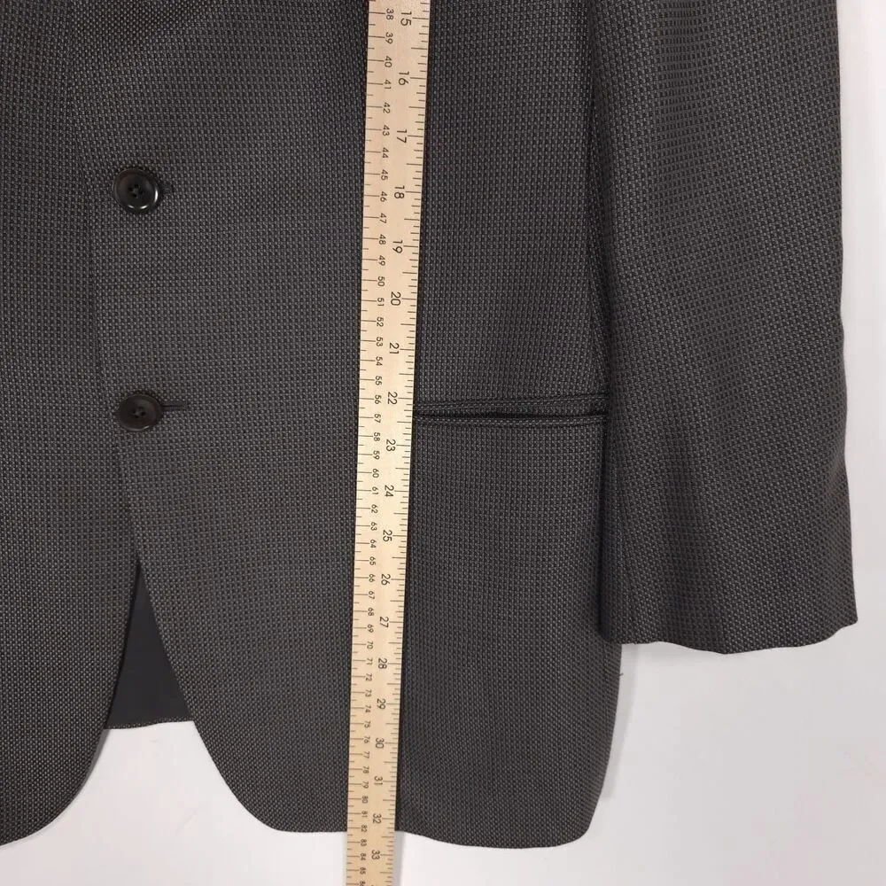 ARMANI COLLEZIONI Blazer 42R NEIMAN MARCUS‎ Sport Coat ITALY MADE Gray SILK WOOL